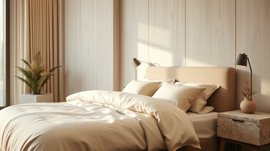 Sypialnia quiet luxury — najwyższa jakość materiałów bez ostentacji